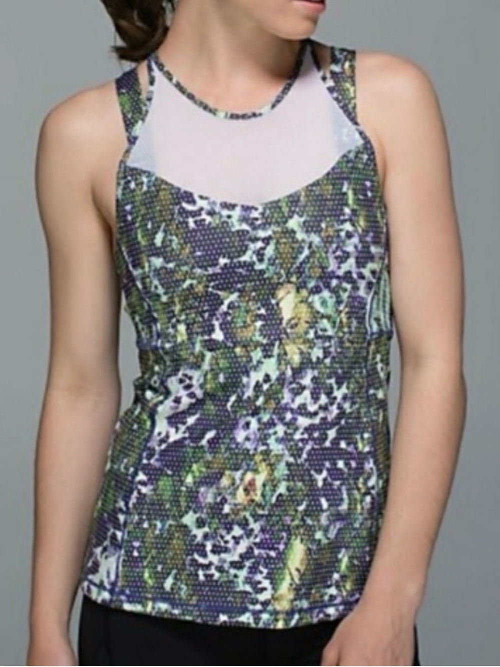 Lululemon Running in the City Tank Floral Print Size 4